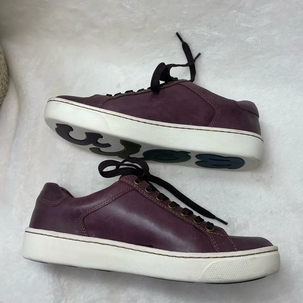 Born Lace Up Casual Comfort Shoes‎ 6M Burgundy Leather Athletic Sneakers B235